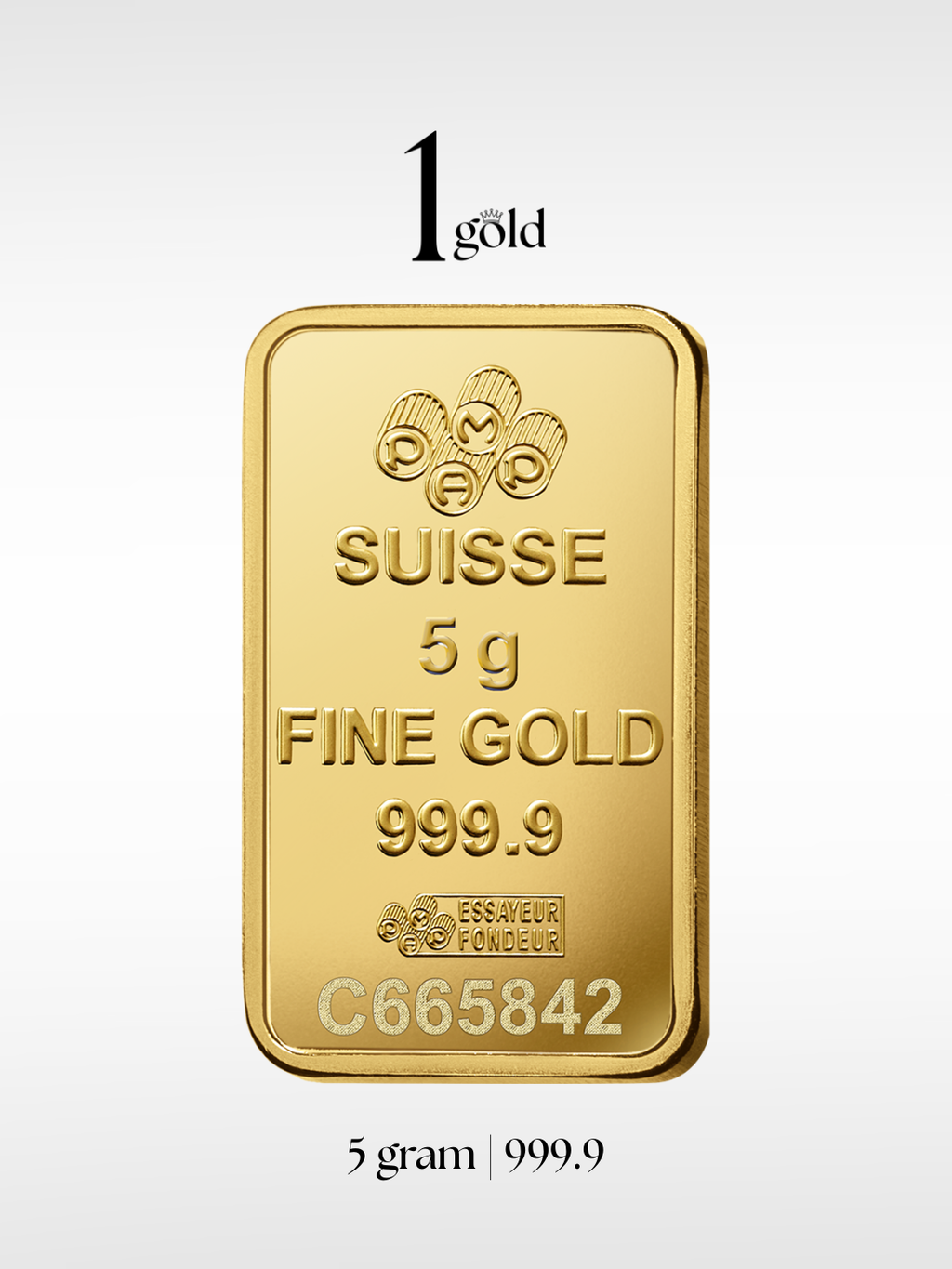 [5 gram] 1Gold PAMP Lady Fortuna™ Gold Minted Bar (999.9)