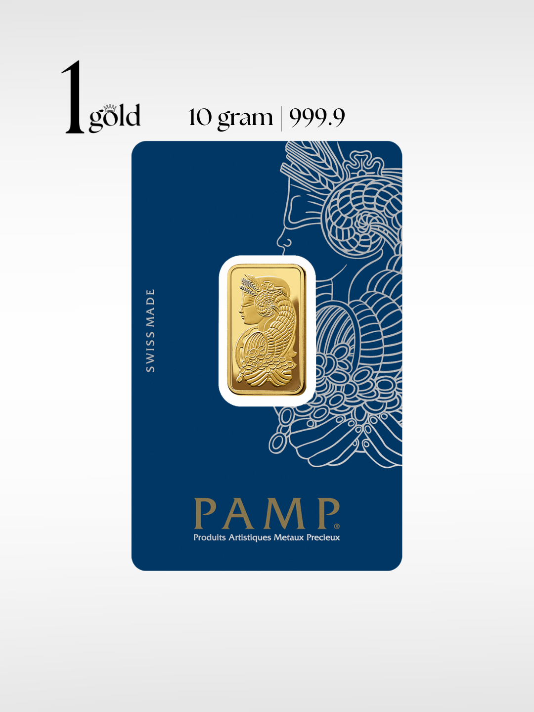 [10 gram] 1Gold PAMP Lady Fortuna™ Gold Minted Bar (999.9)