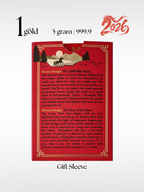 [5 gram] 2026 Horse Year Limited Edition 马年限量版 PAMP Gold Minted Bar (999.9) 1Gold Free Gift Sleeve